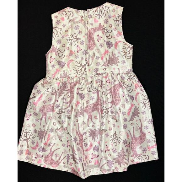 BONNIE BABY | BONNIE JEAN Winter Holiday Wonderland Print Dress & Bloomers | 2T - Picture 3 of 5